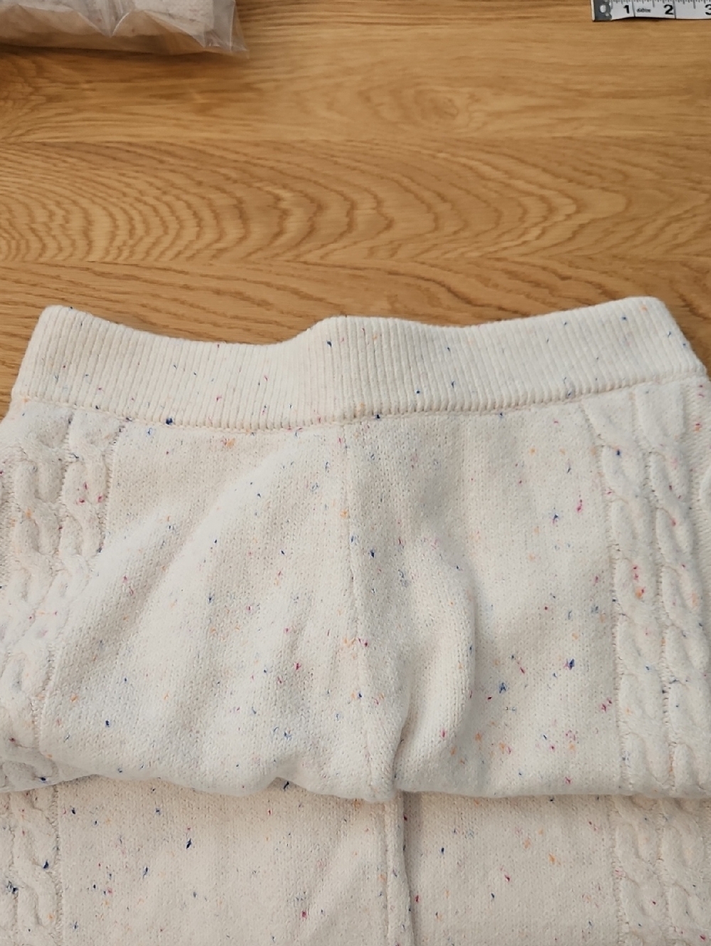 Old Navy SoSoft Speckled Cabelled Knit Lounge Pants Ivory - Picture 3 of 10